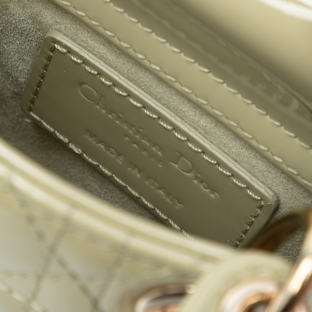 Pre-Loved Dior Micro Patent Cannage Lady Dior - Picture 5 of 7